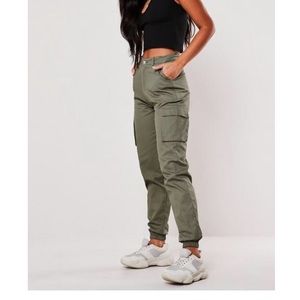 Missguided Olive Streetwear Cargo Pants